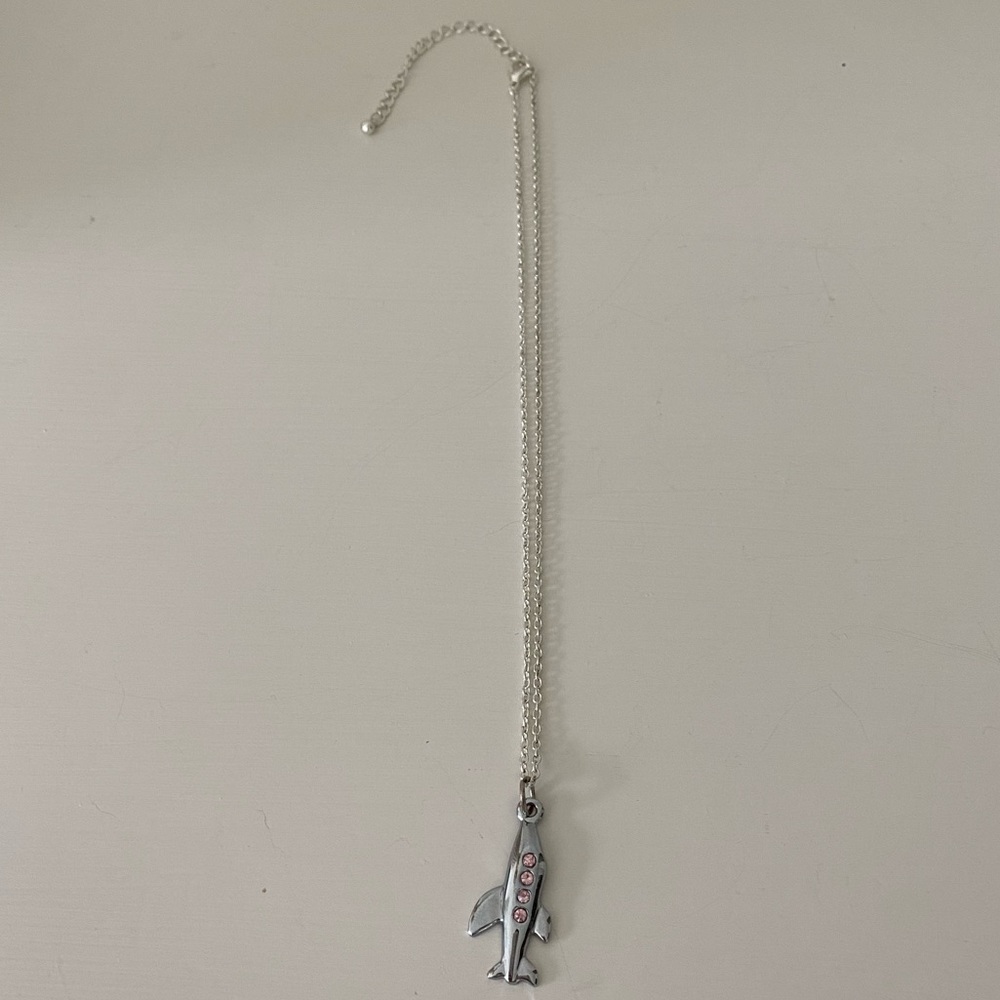 pendant necklace w coach airplane charm